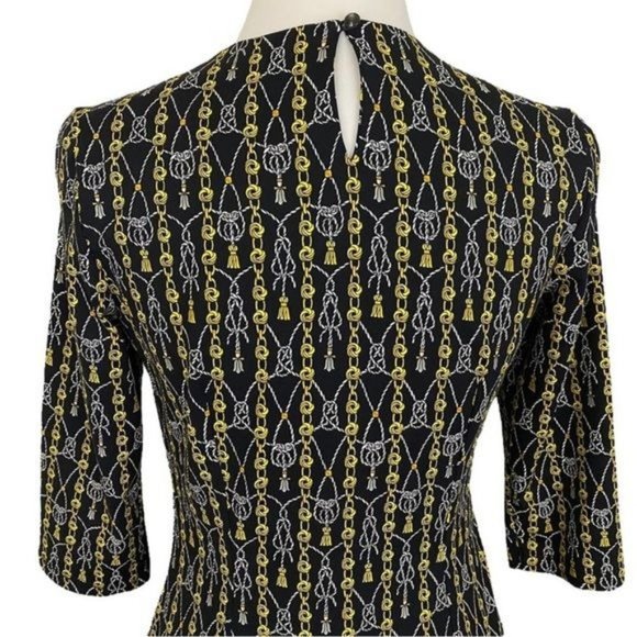 J. McLaughlin Rope Tassel Knot Chain Catalyst Dress Women's Size Medium Catalina - Picture 10 of 14